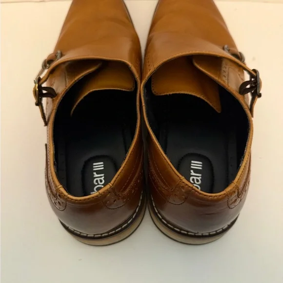 Bar III Tan Jesse Leather Men's Monk Strap Oxfords Men’s 12 - Picture 8 of 12